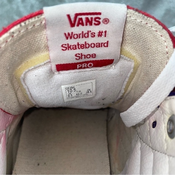 Vans Sk8-Suede Hi-Top Sneaker Red Purple Teal Checkered Midsole Custom Size 10.5 - Picture 11 of 11